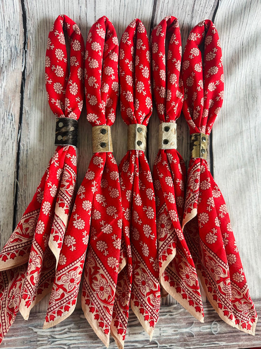 Red Floral Bandana