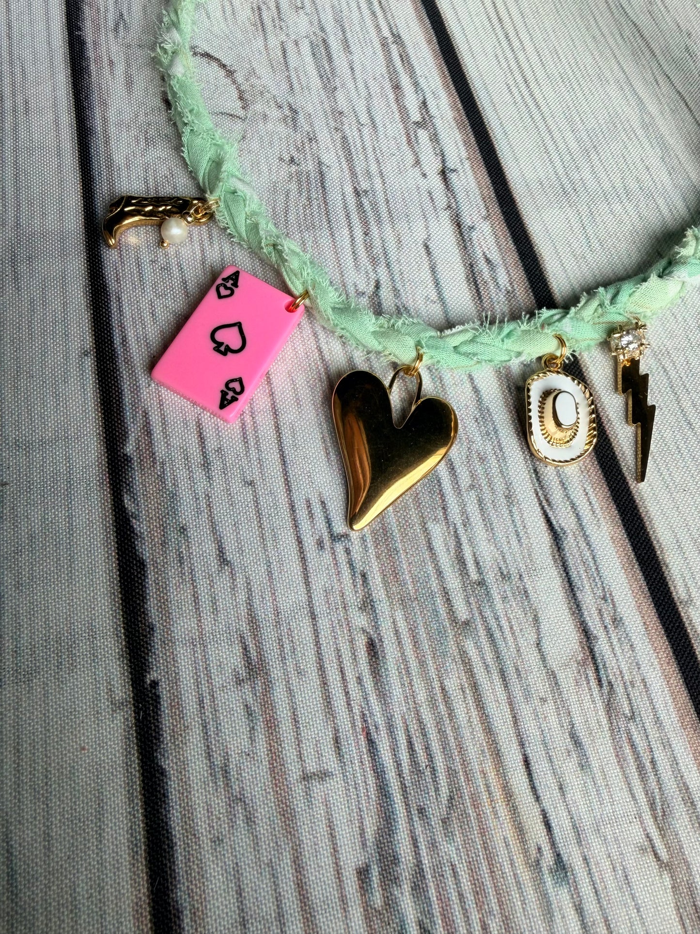 Pink Aces Necklace