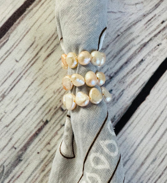 Peach Pearl Bandana Charm
