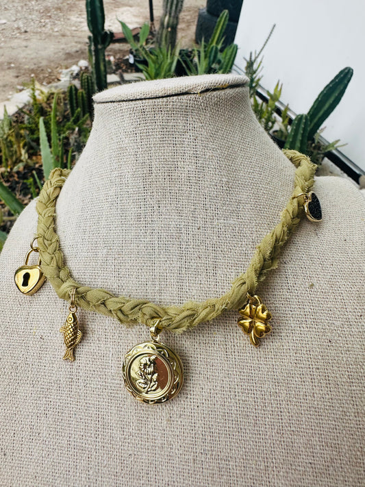 Chartreuse Bandana Necklace