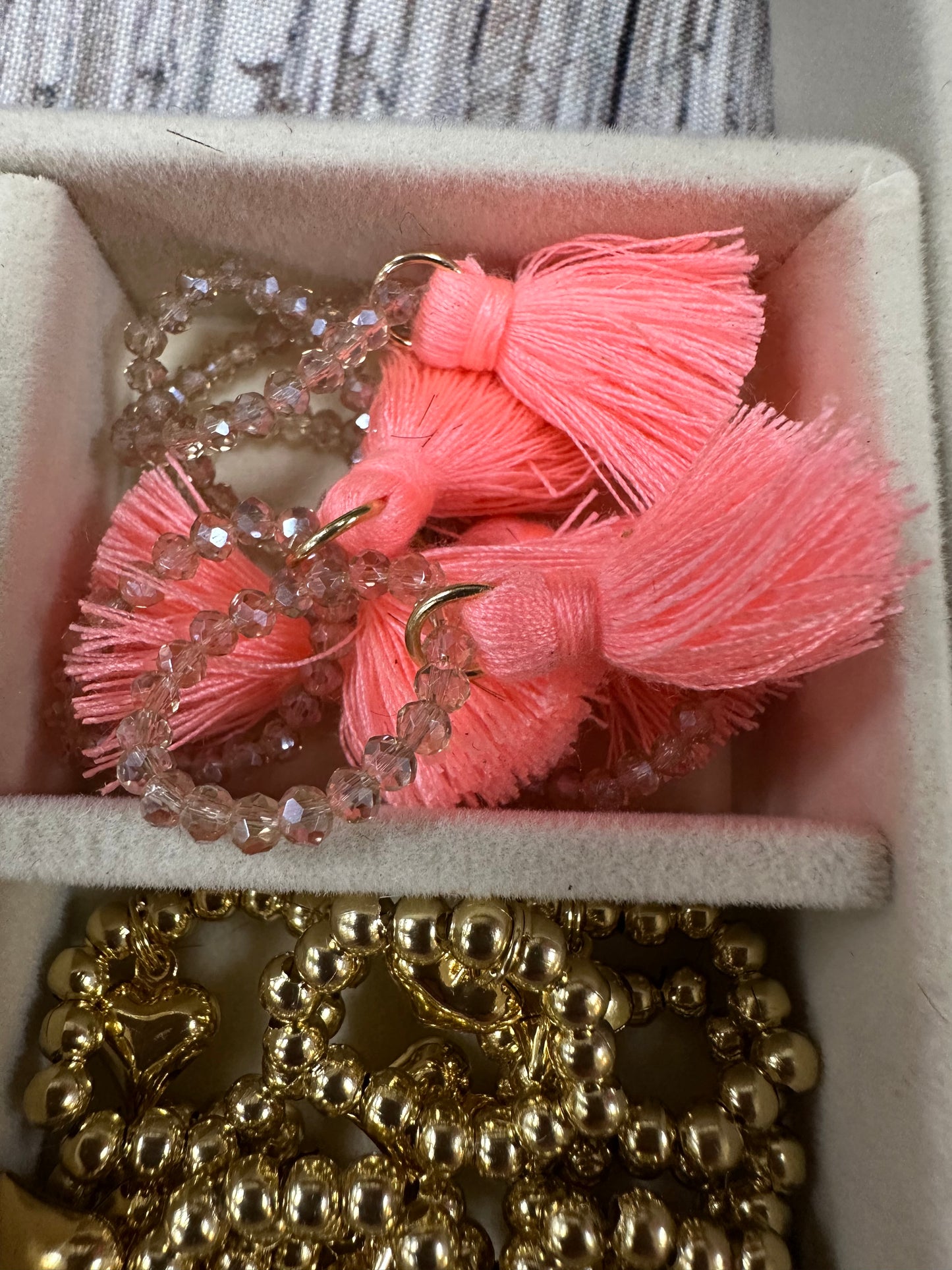 Neon Pink Tassel Bandana Charm