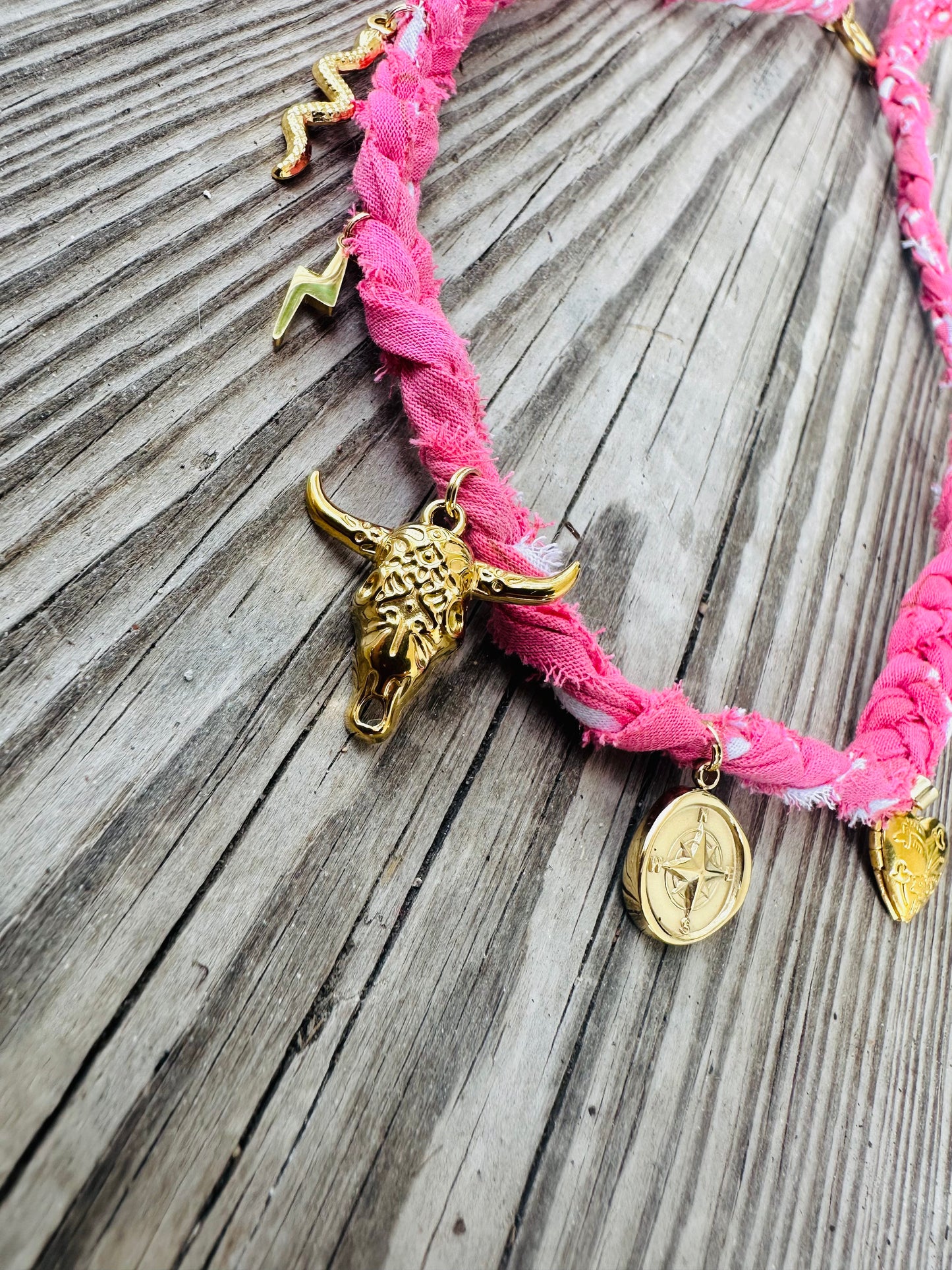 Pink Bandana Necklace