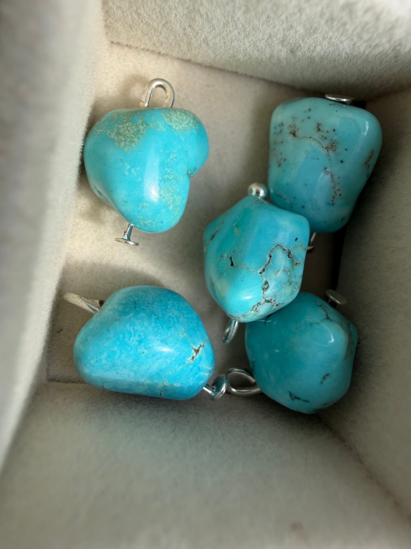 Large Turquoise Nugget Charm