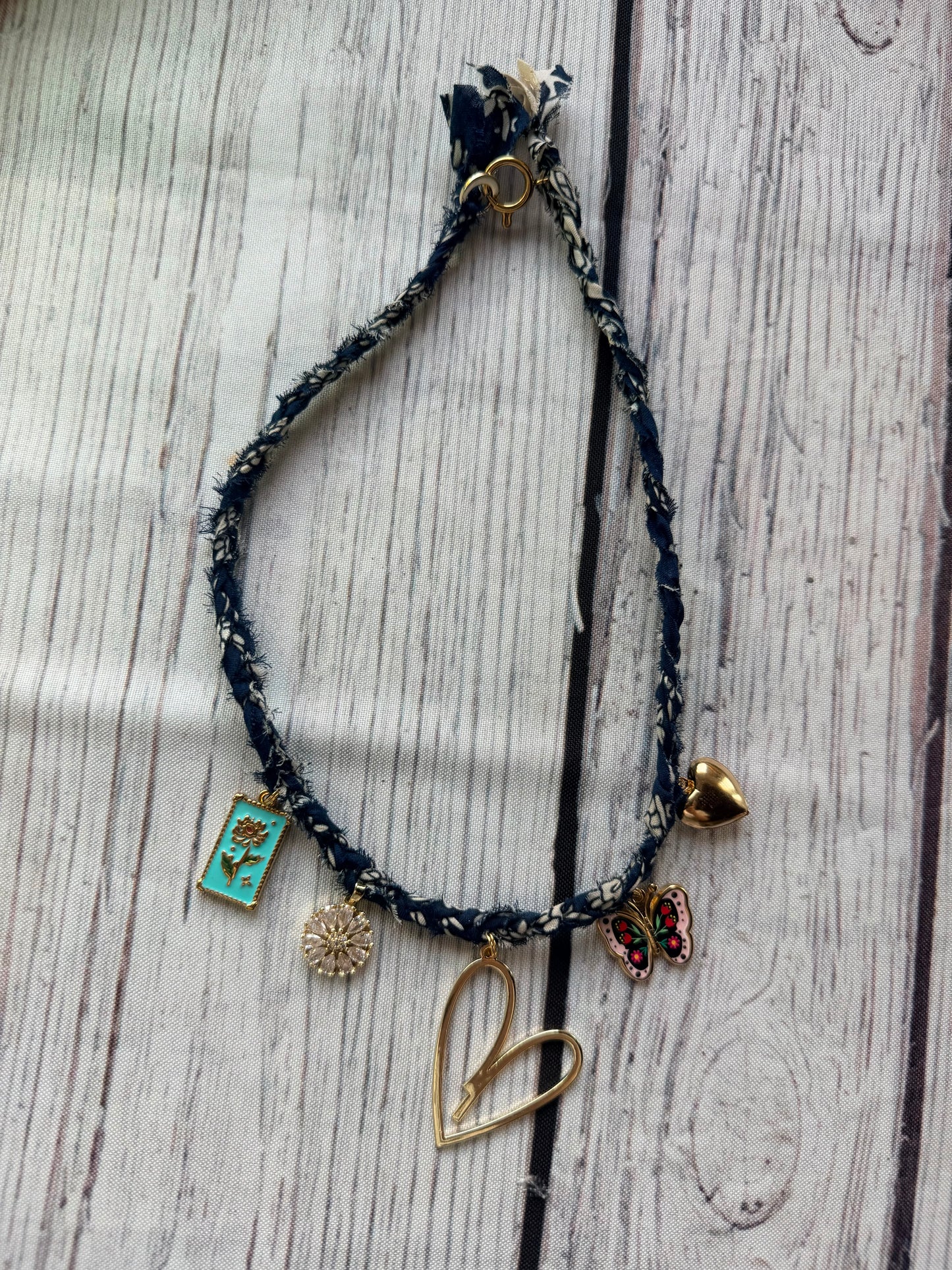 Navy Butterfly Necklace