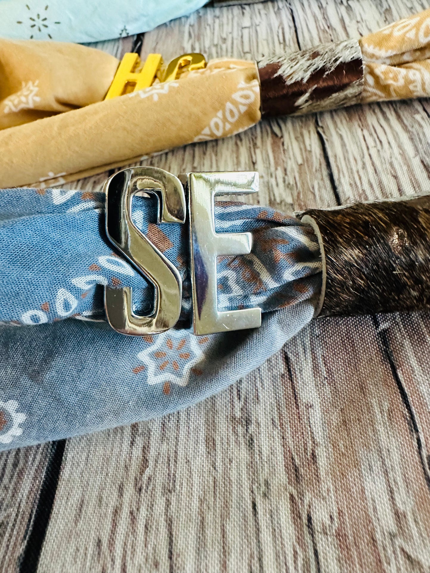 Silver Letter Bandana Charm