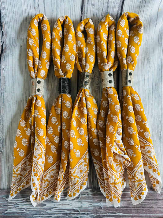 Yellow Floral Bandana