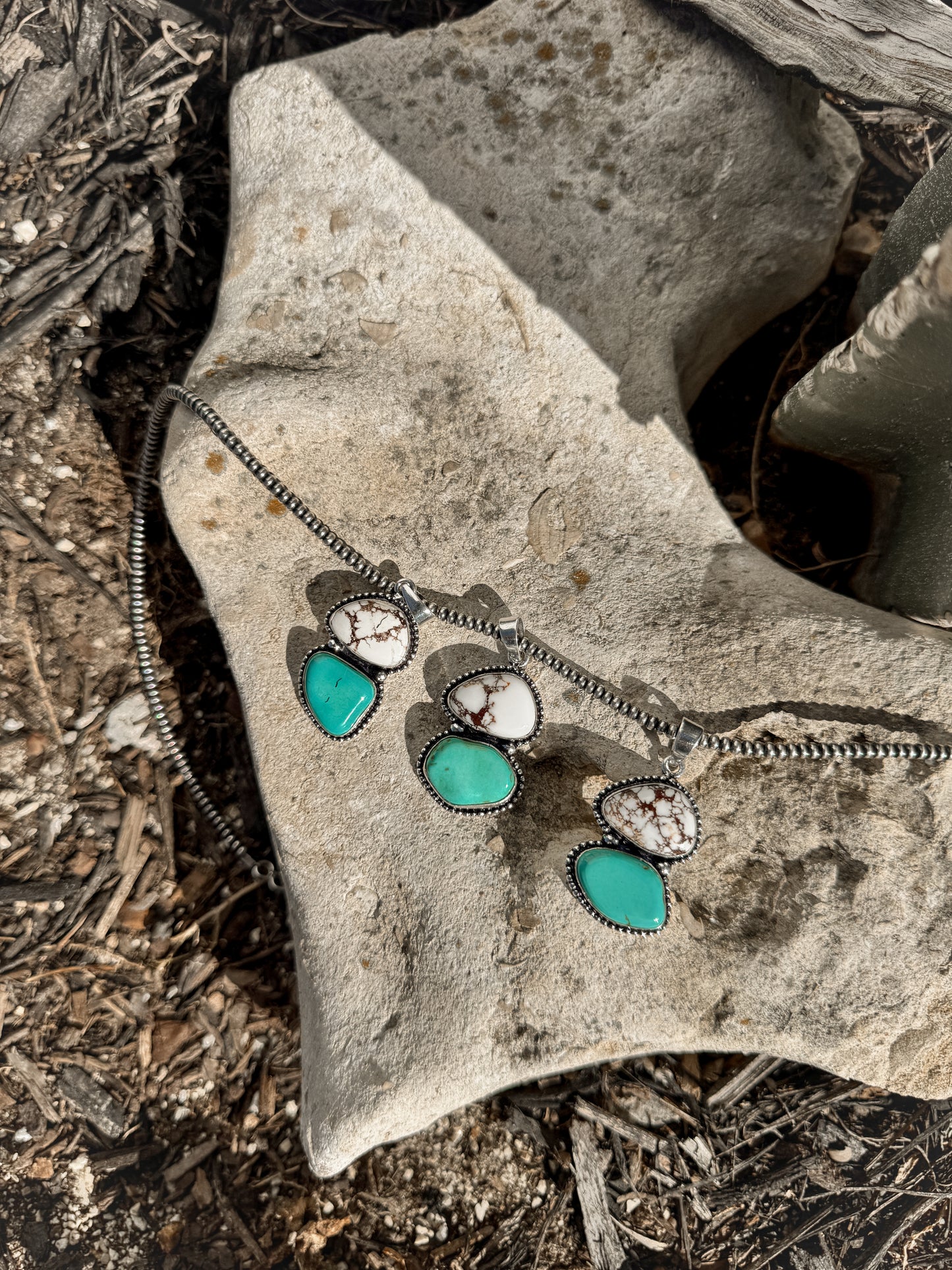 Turquoise And Wild Horse Pendant