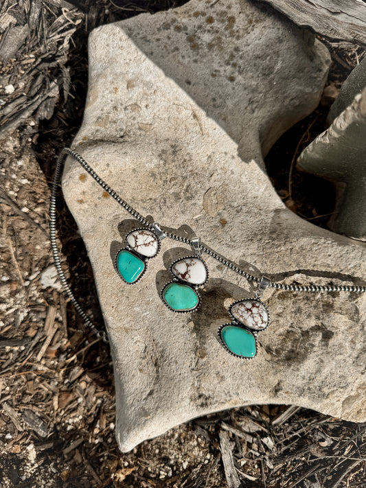 Turquoise And Wild Horse Pendant