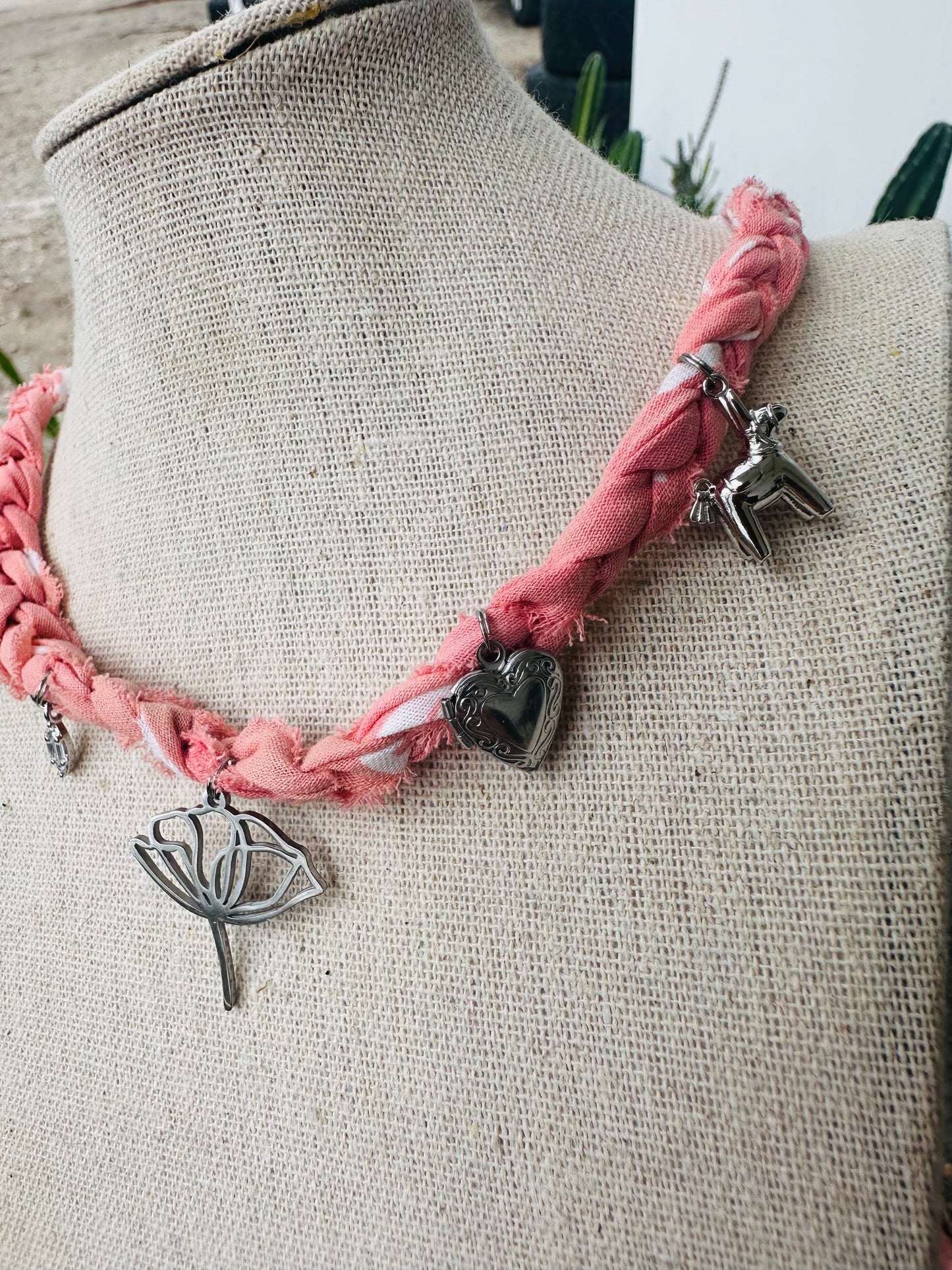 Salmon Bandana Necklace