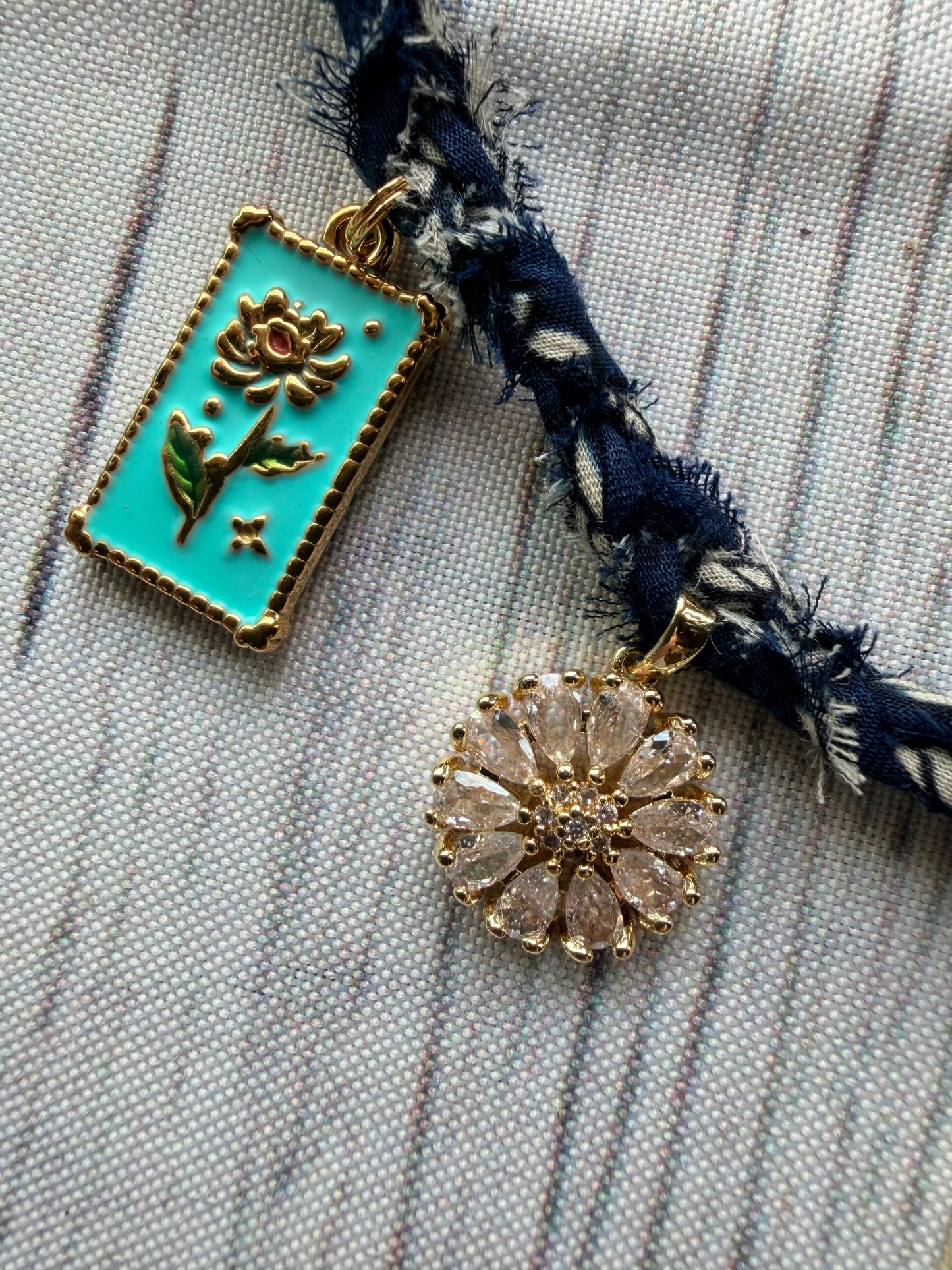 Navy Butterfly Necklace