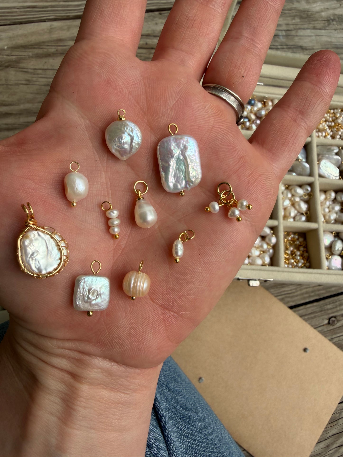 Gold & Pearl Charms