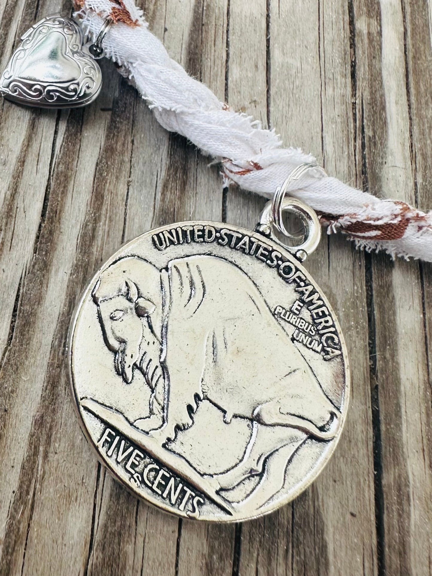 Buffalo Nickel Silver Charm