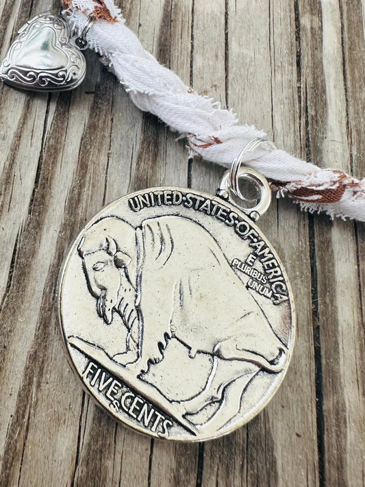 Buffalo Nickel Silver Charm