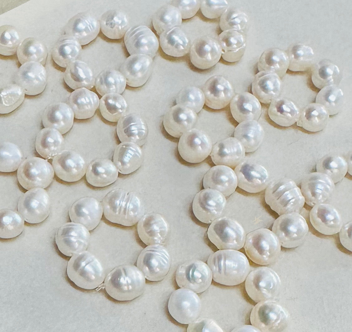 White Pearl Bandana Charm