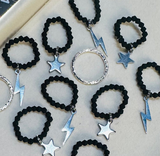 Black Lightning Bandana Charm