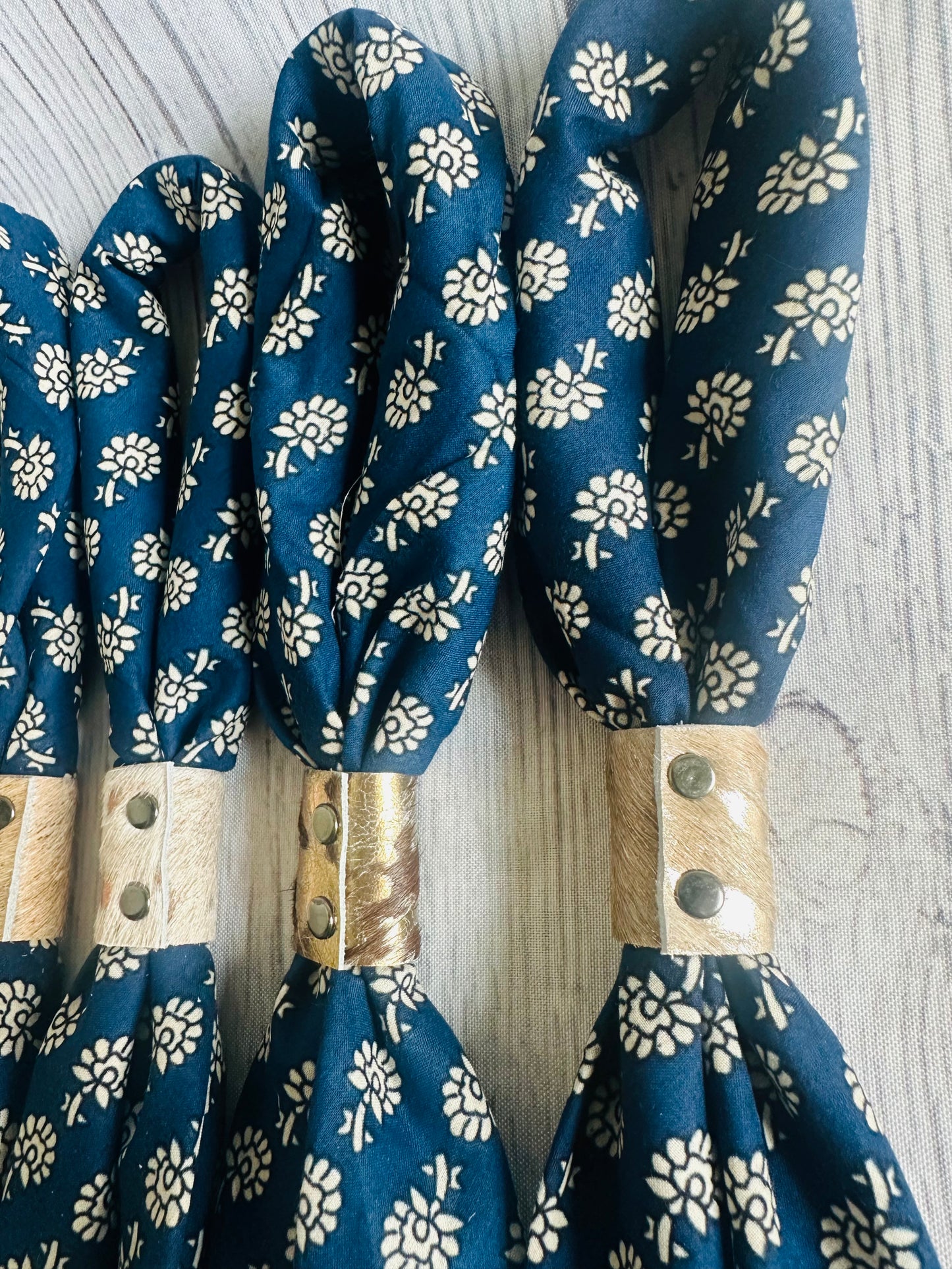 Blue Floral Bandana