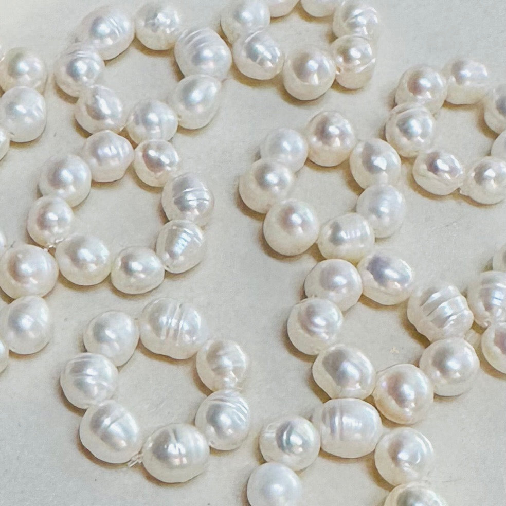 White Pearl Bandana Charm