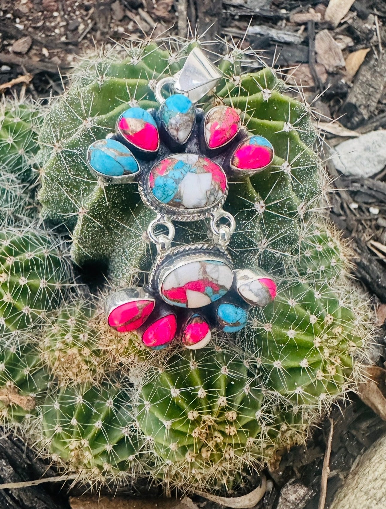 Cotton Candy Turquoise Pendant