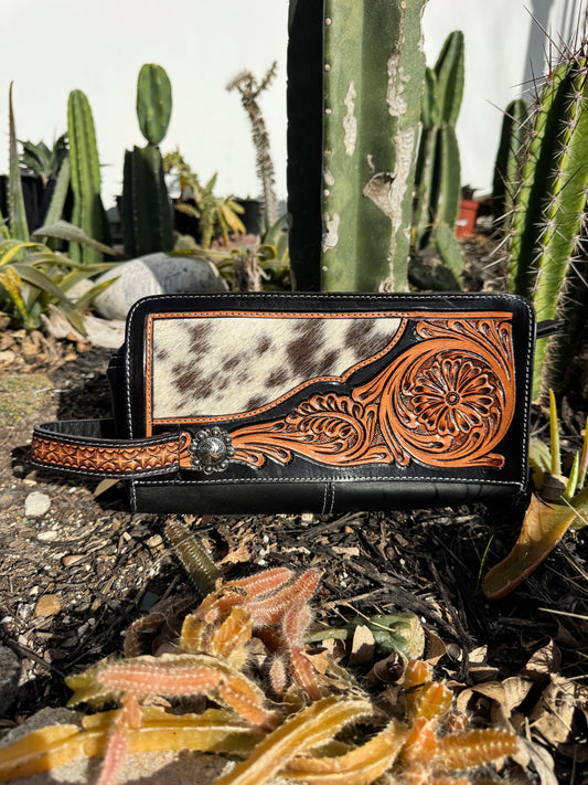 Leather Tooled Toiletry Bag