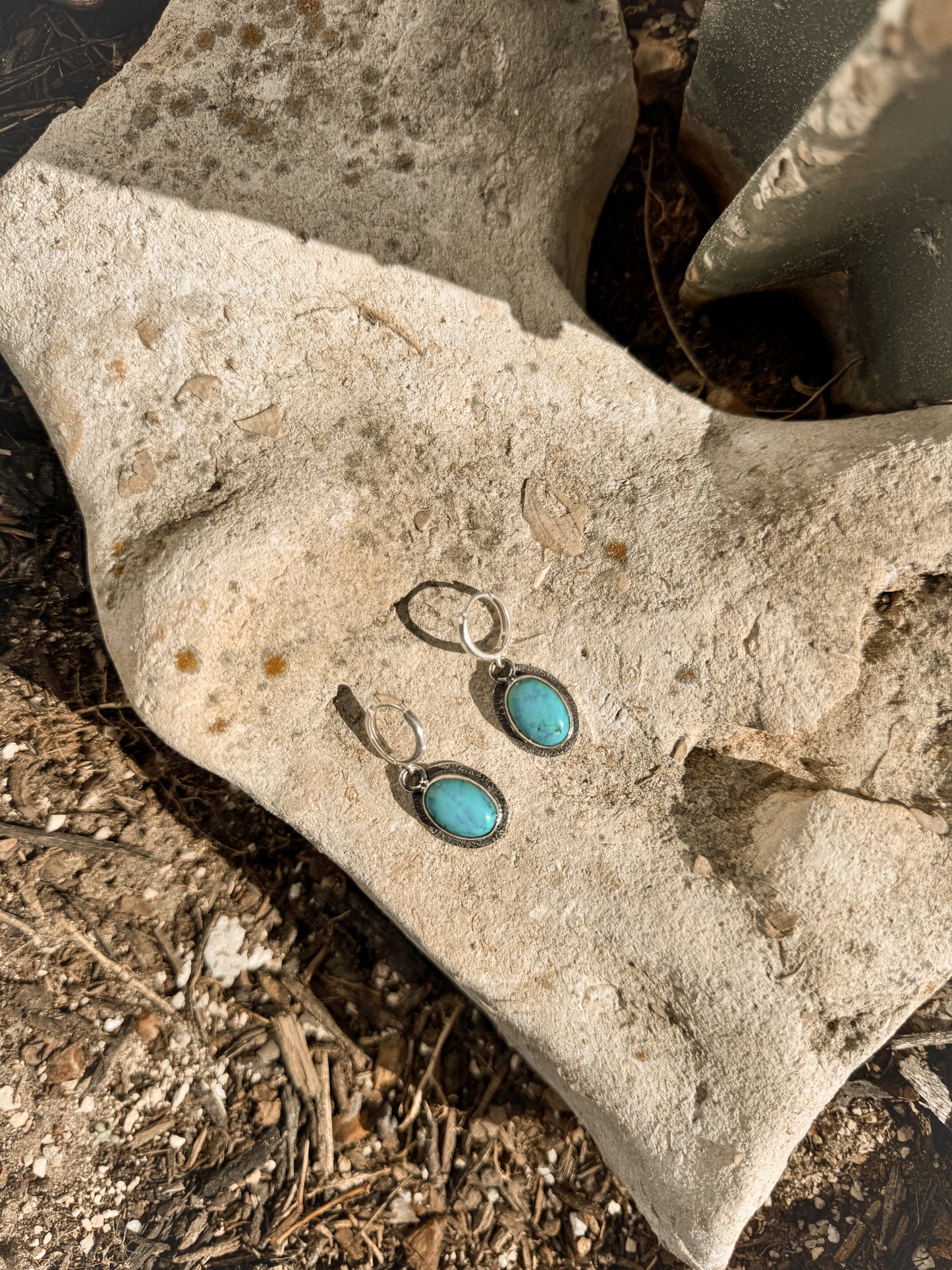 Turquoise Huggie Earrings