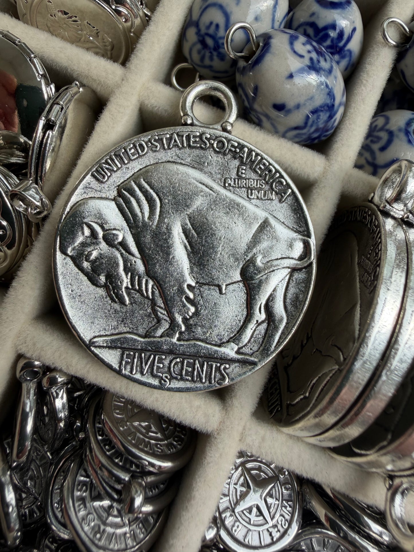 Buffalo Nickel Silver Charm