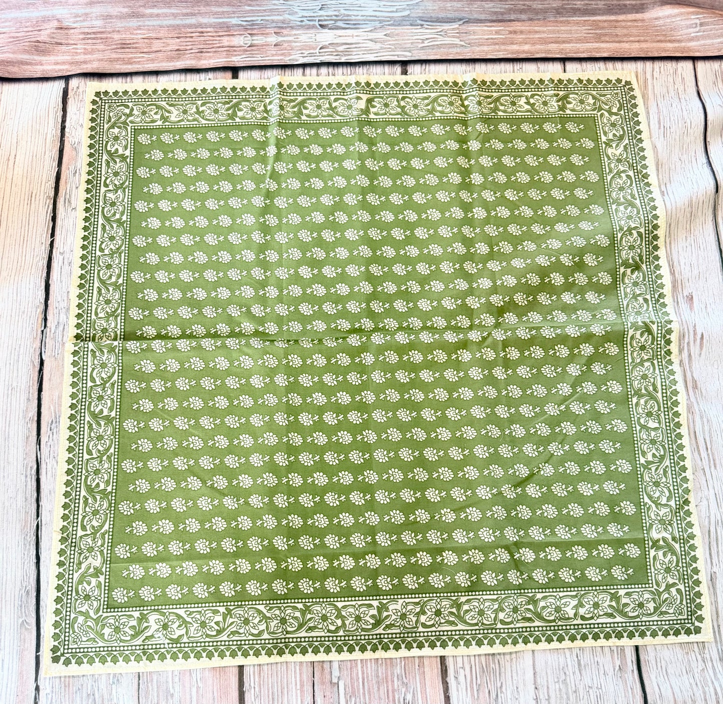 Olive Floral Bandana