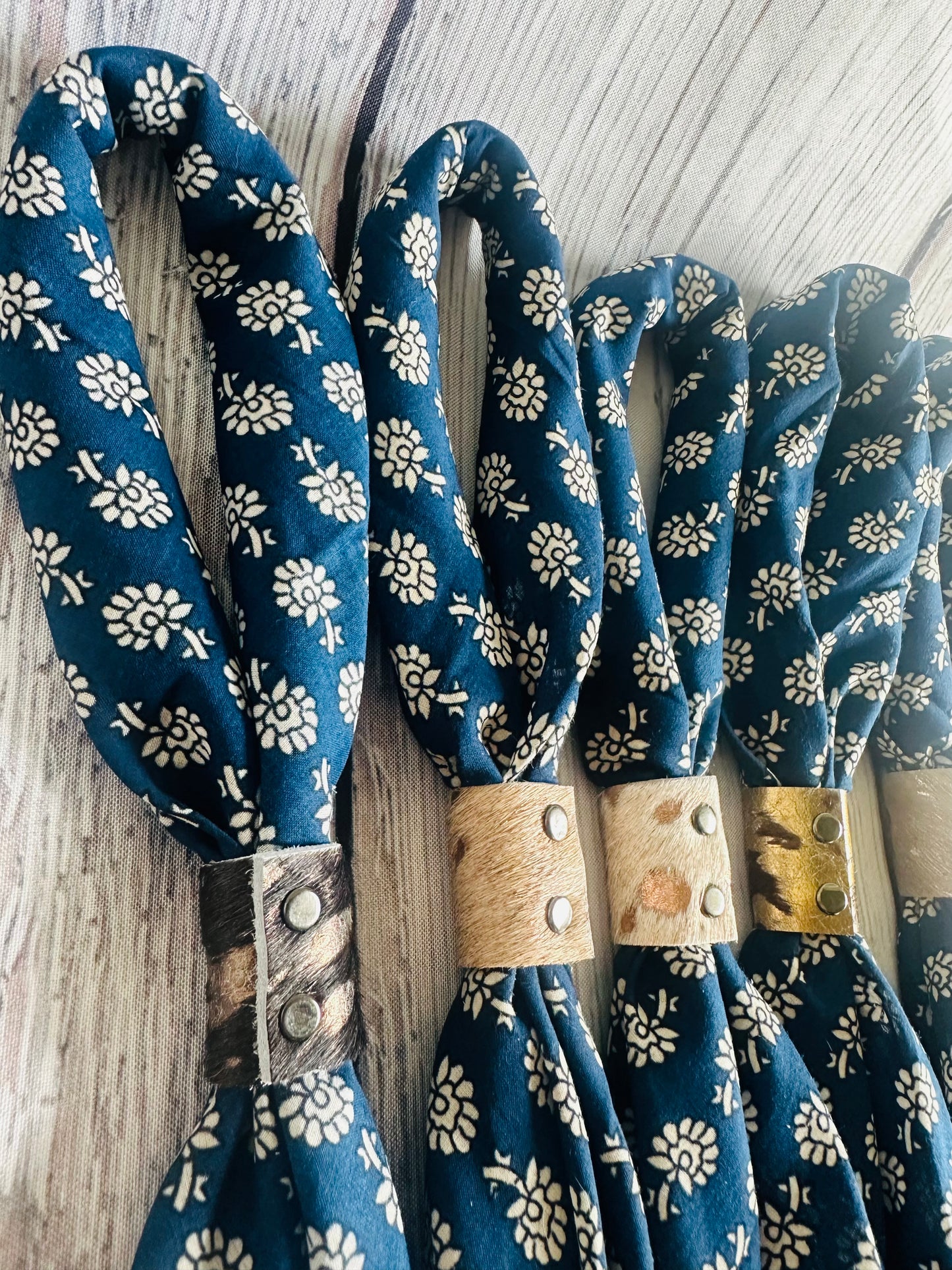 Blue Floral Bandana