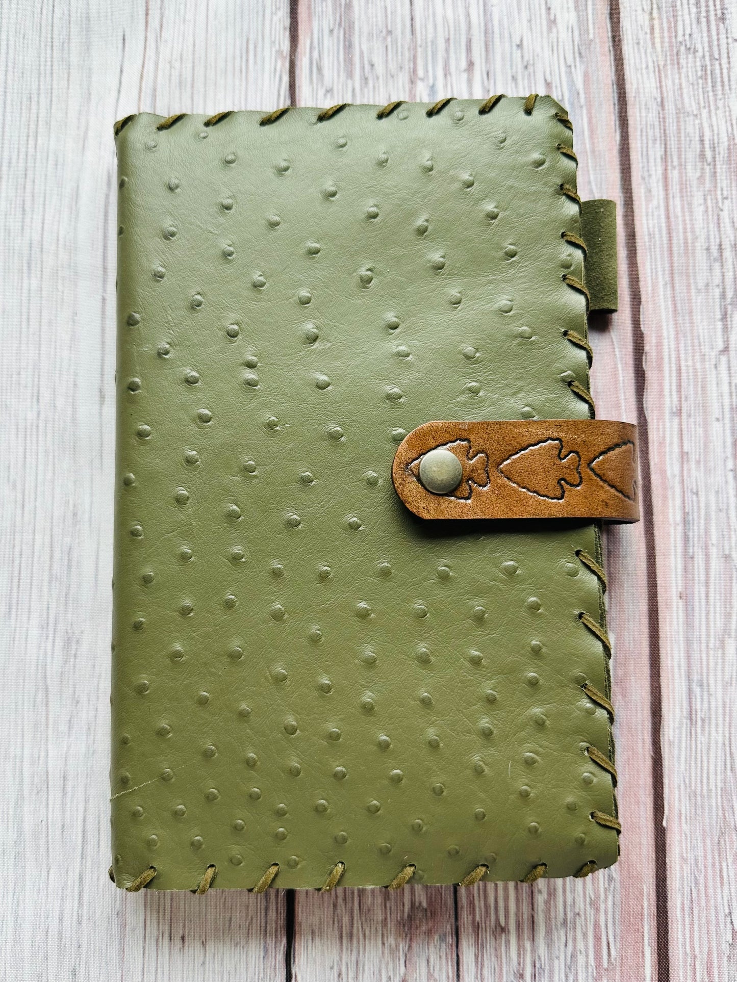 Olive Custom Leather Bible Cover