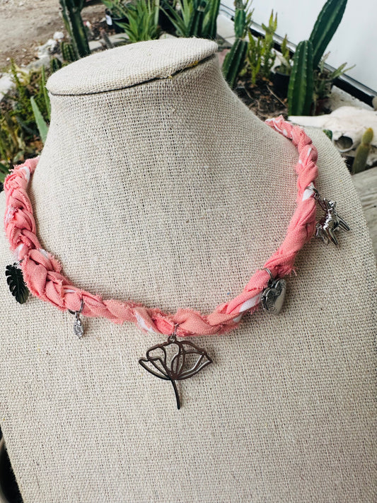 Salmon Bandana Necklace