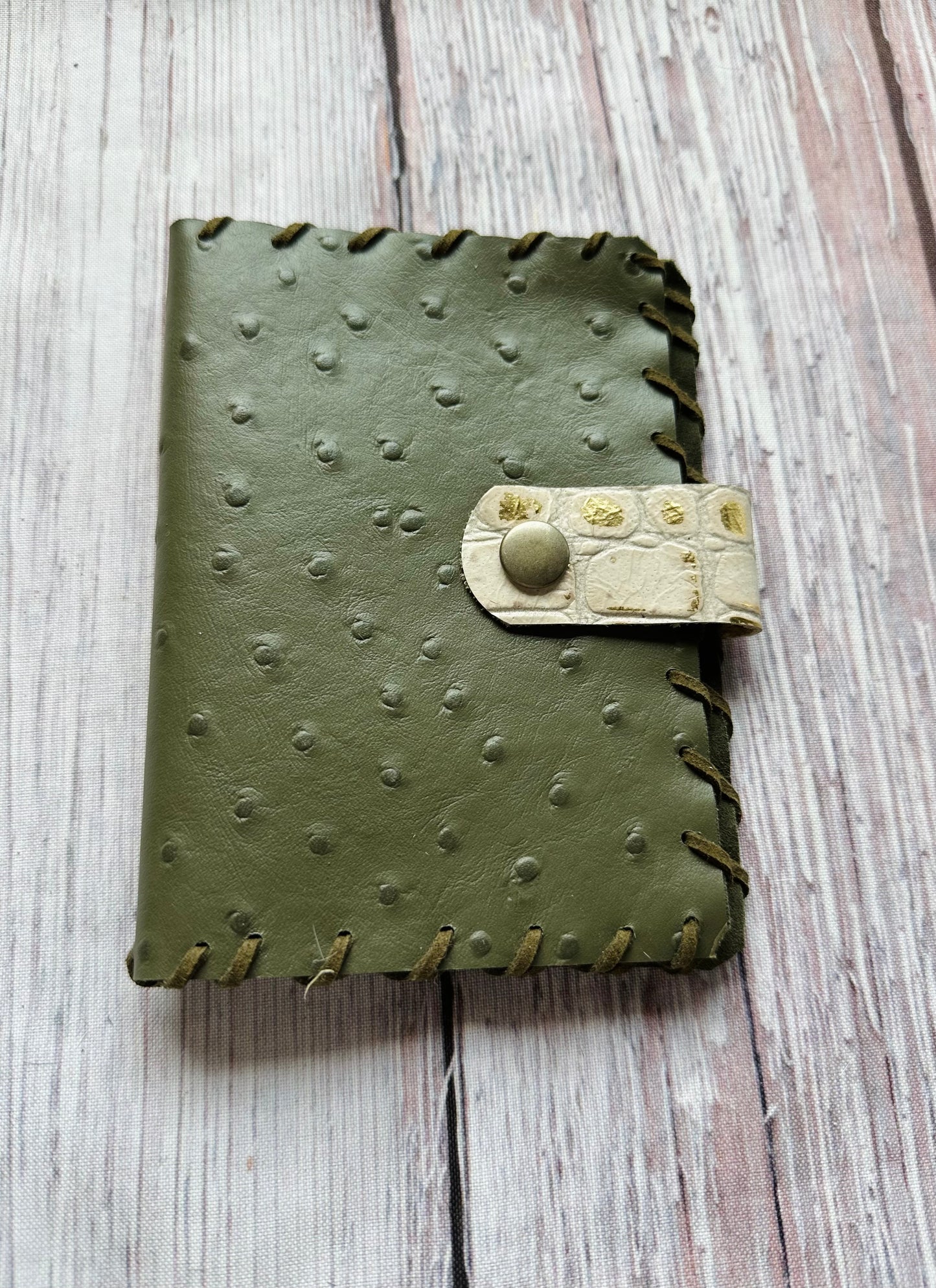 Olive Custom Leather Bible Cover