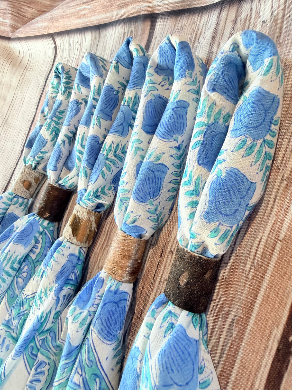 Bright Blue Floral Bandana