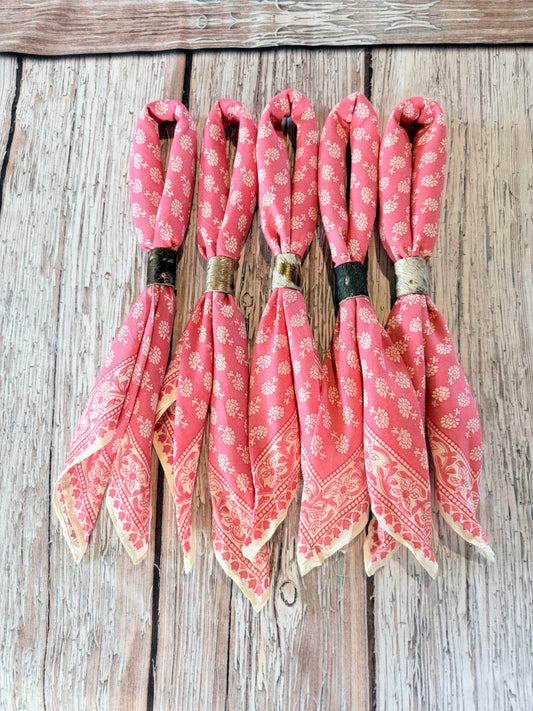 Pink Floral Bandana