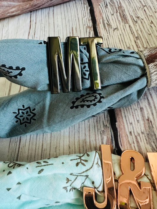 Black Letter Bandana Charm