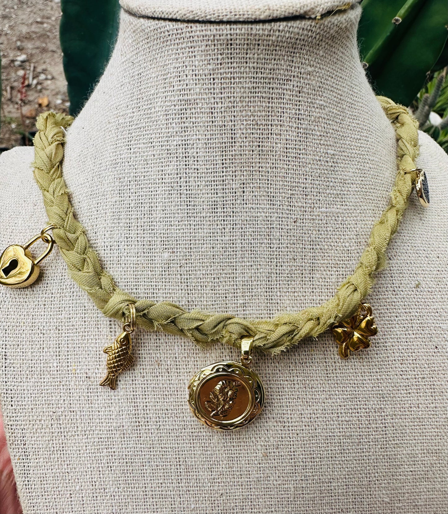 Chartreuse Bandana Necklace