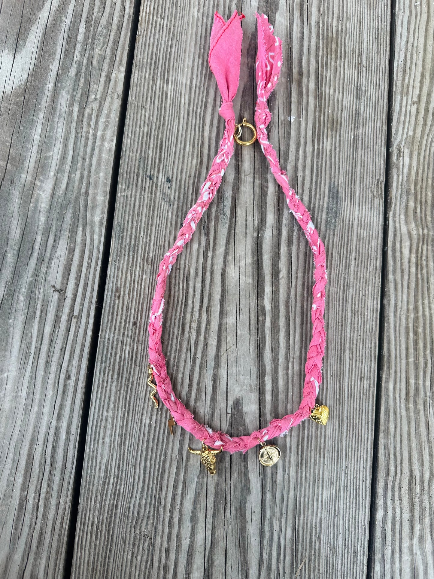 Pink Bandana Necklace