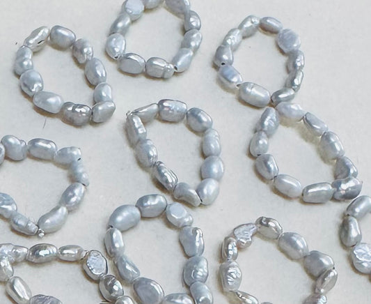 Silver Pearl Bandana Charm