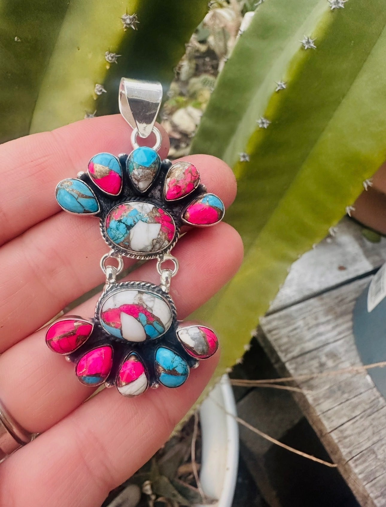 Cotton Candy Turquoise Pendant