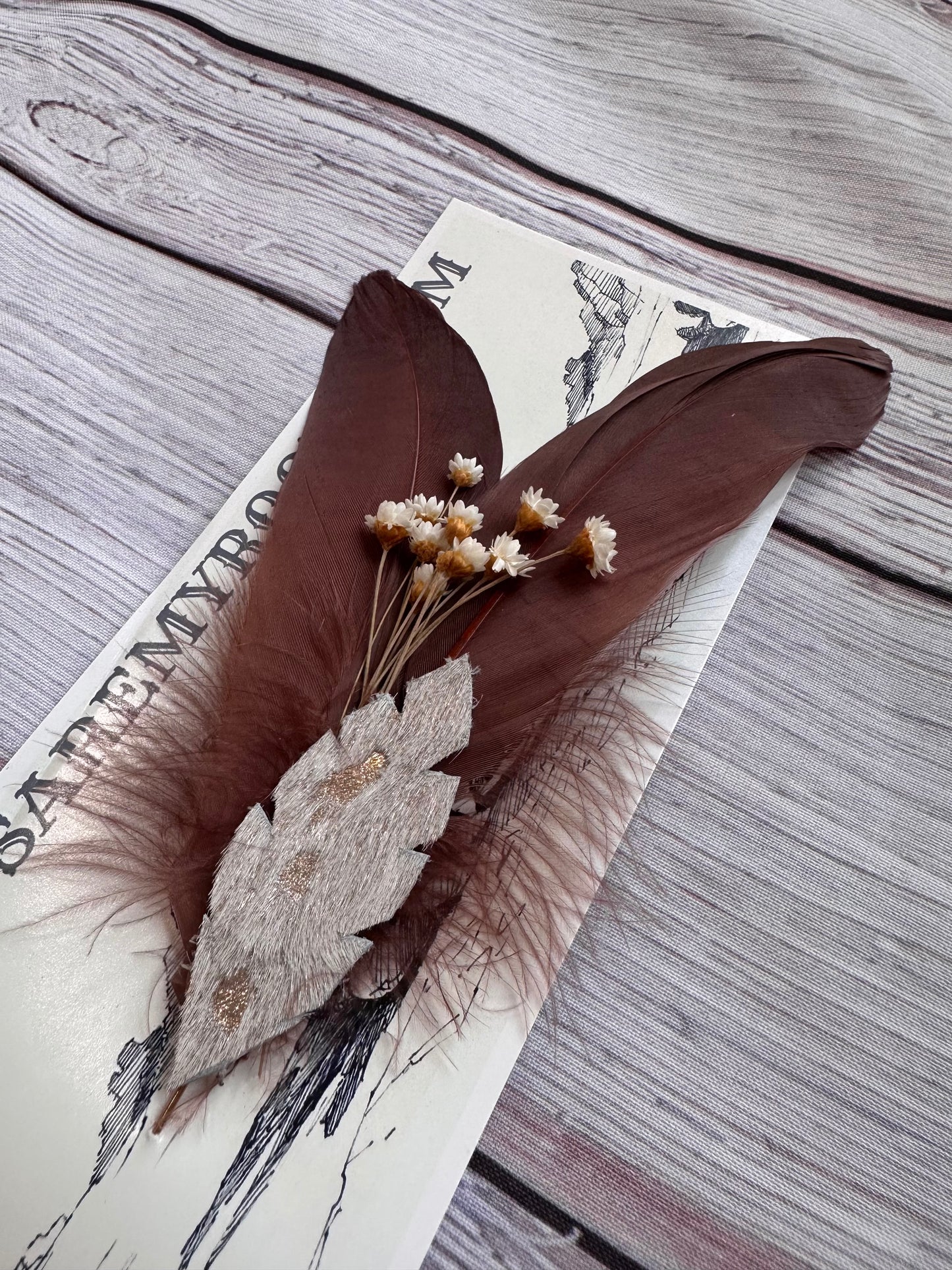 Mauve Feather Hat Pin