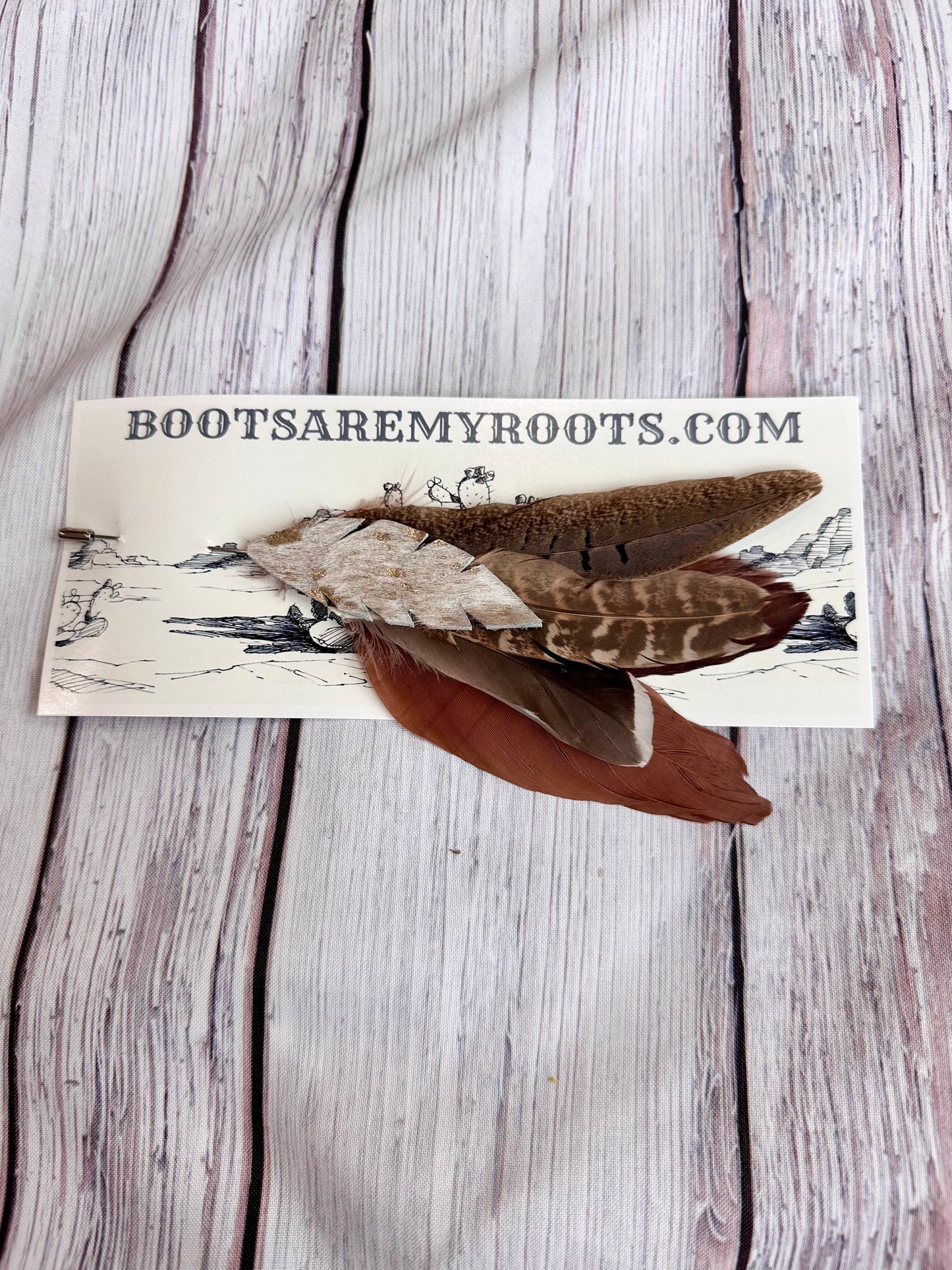 Mauve Feather Hat Pin