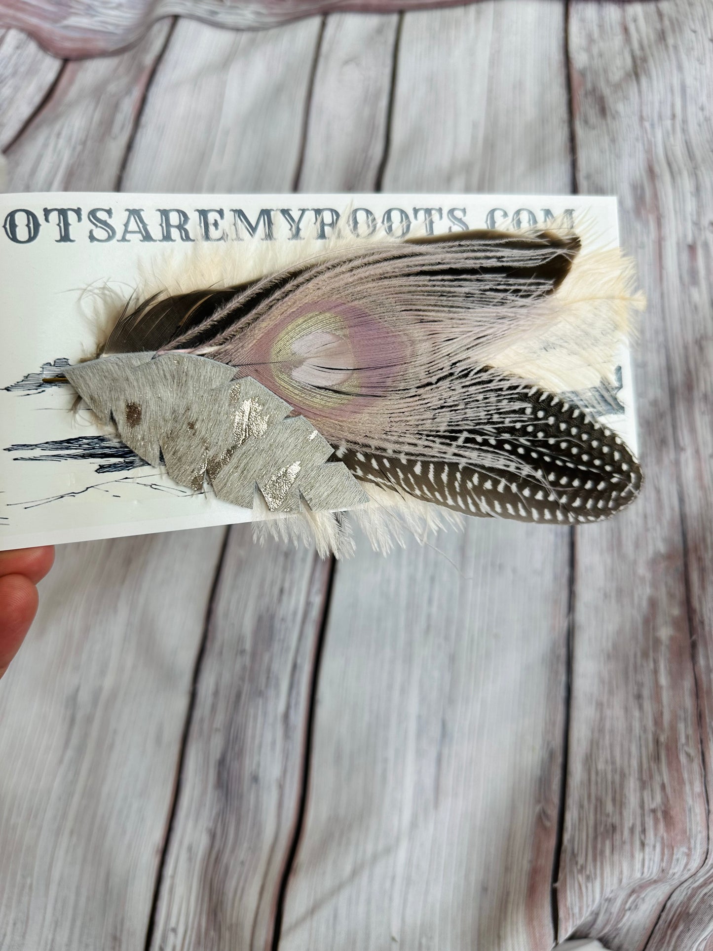 Lavender Peacock Feather Hat Pin