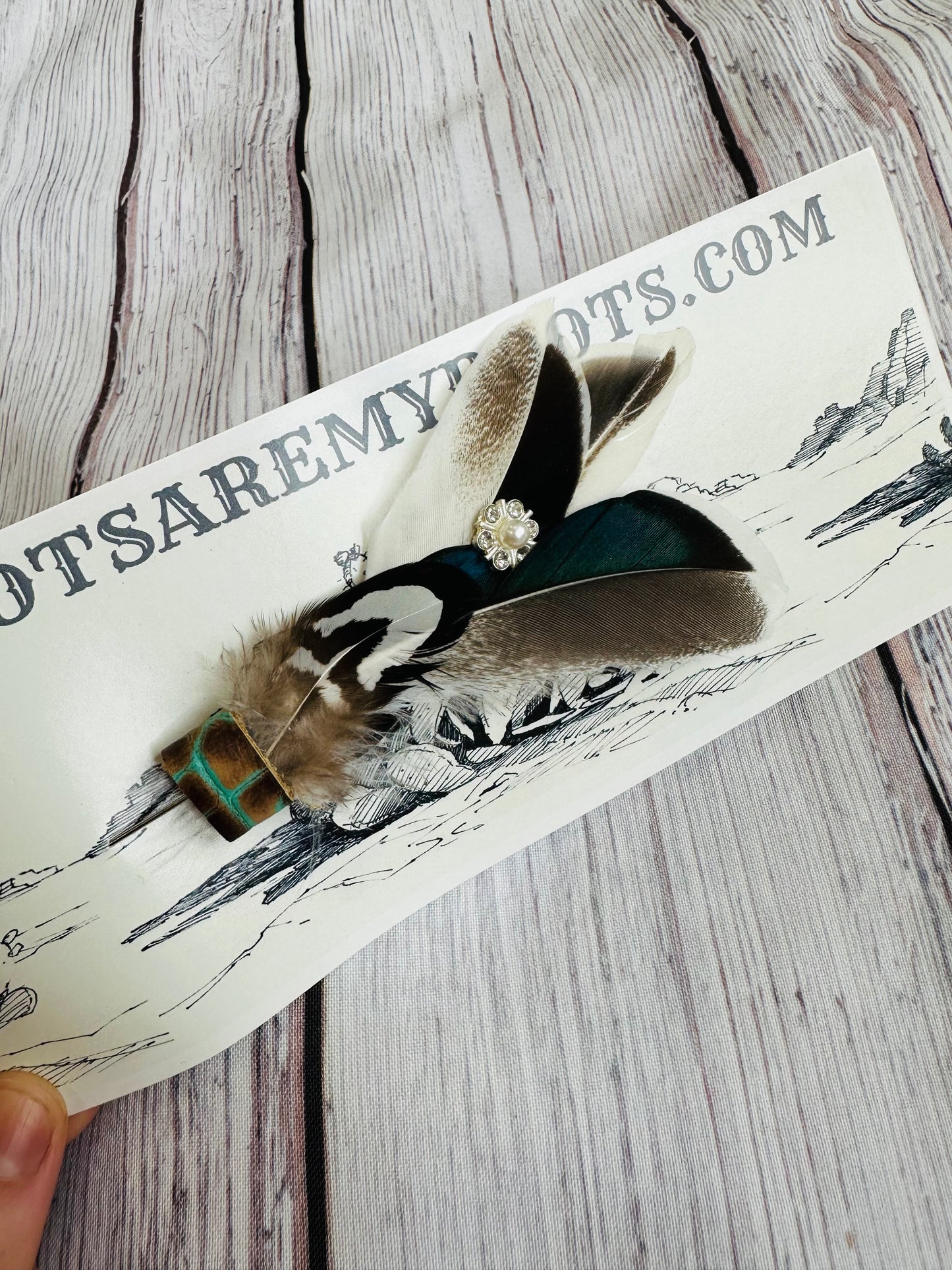 Duck Feather Hat Pin