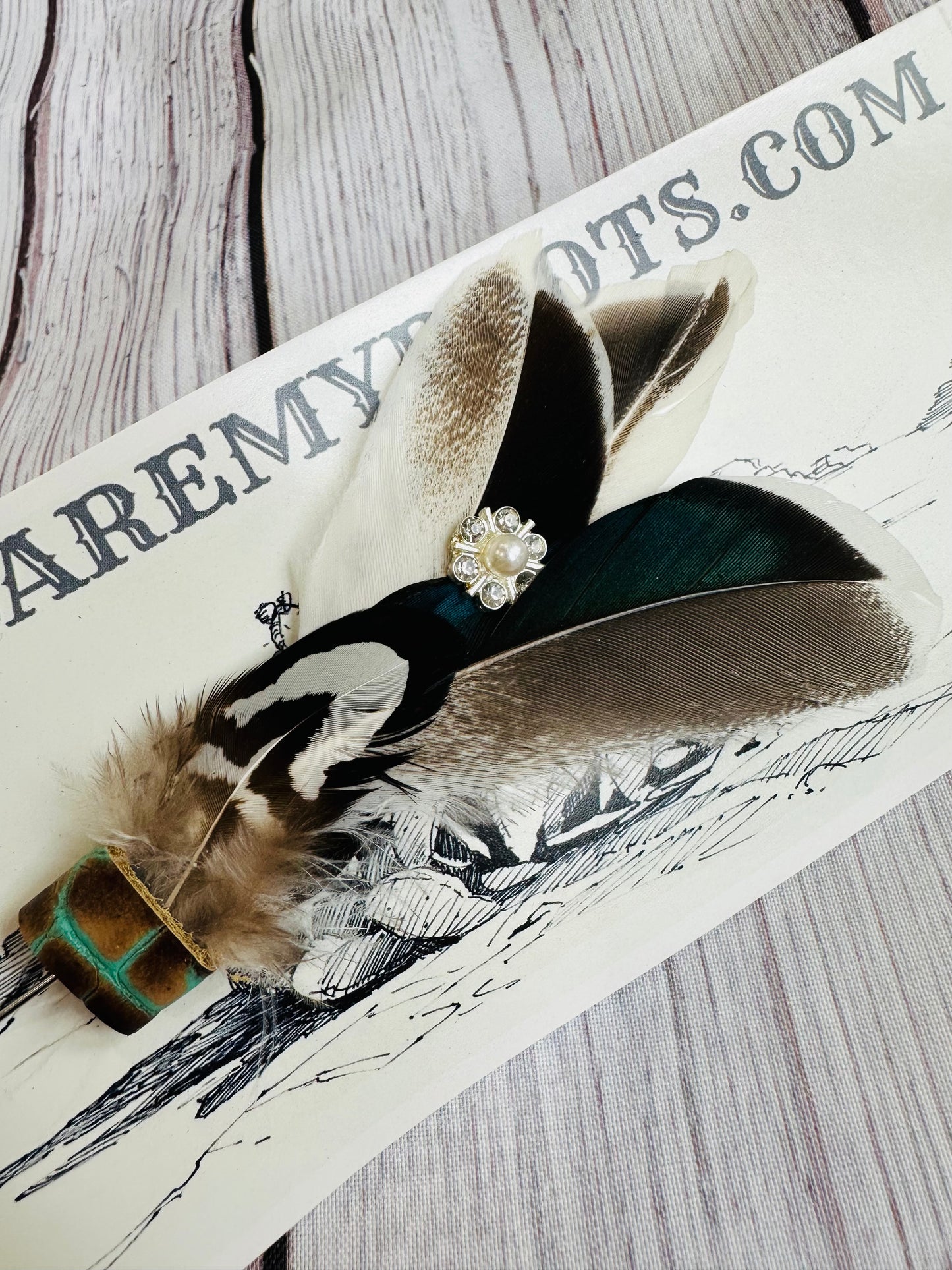Duck Feather Hat Pin