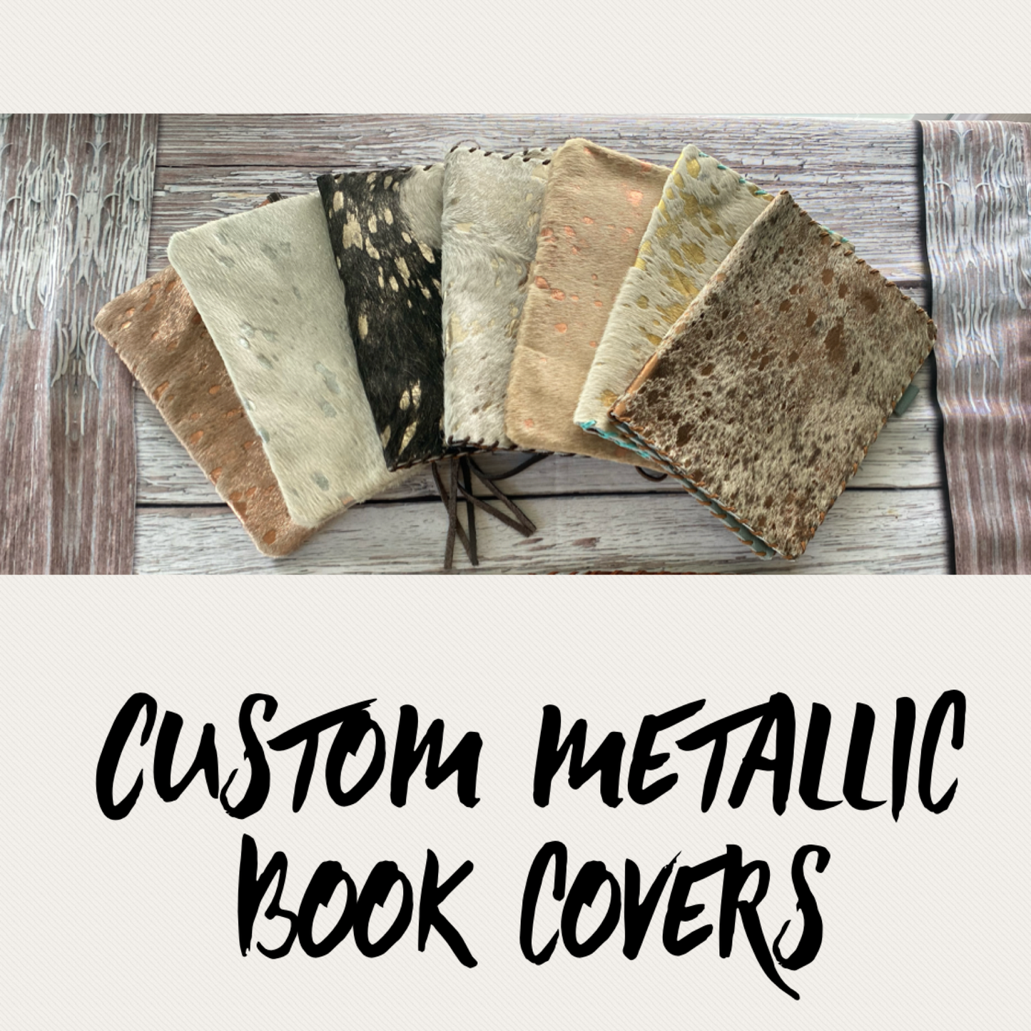 Custom Bronze Metallic Cowhide Bible Cover